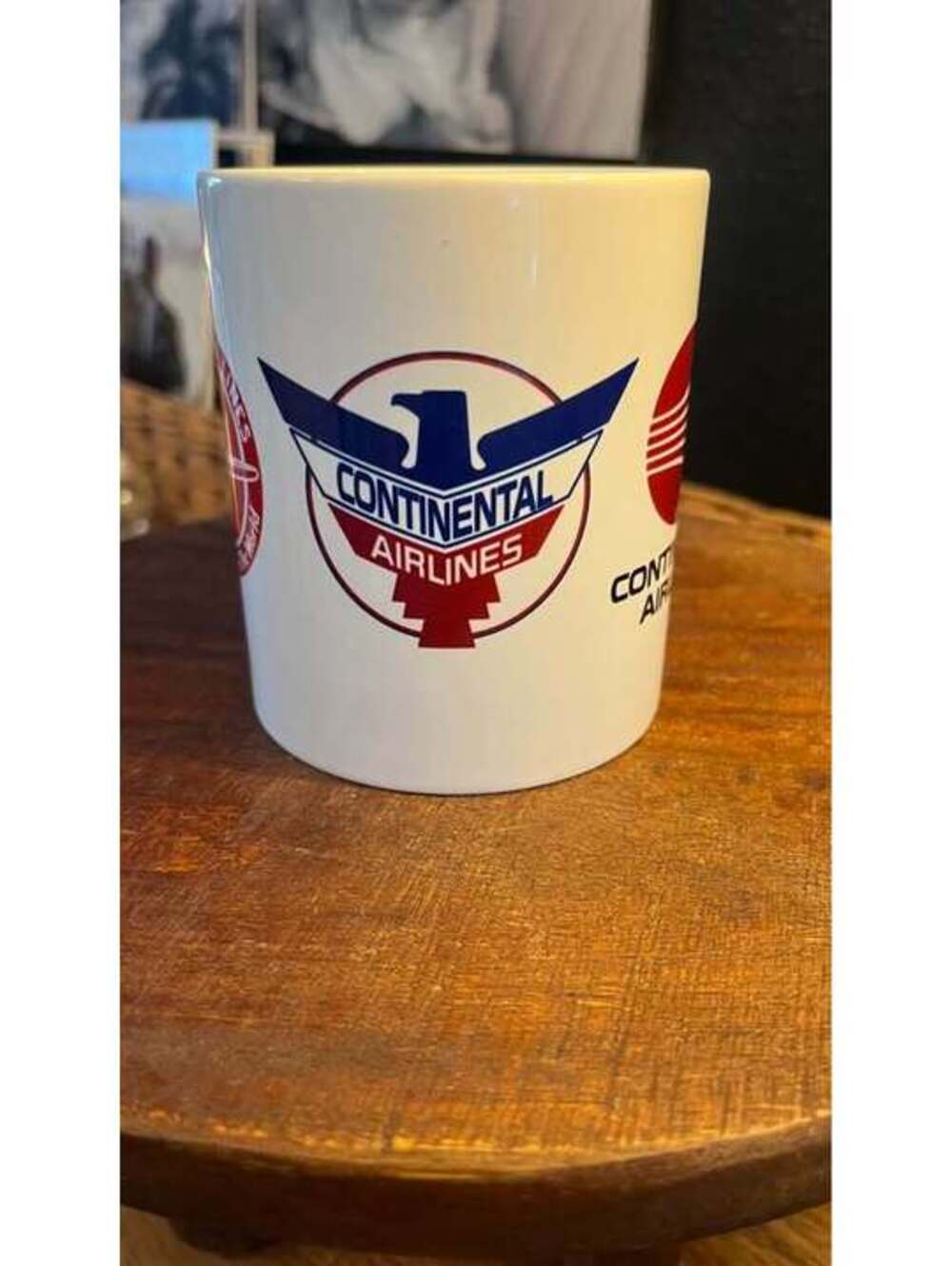 Vintage Continental Airlines Logo Coffee Mug Aviation Airline Memorabilia